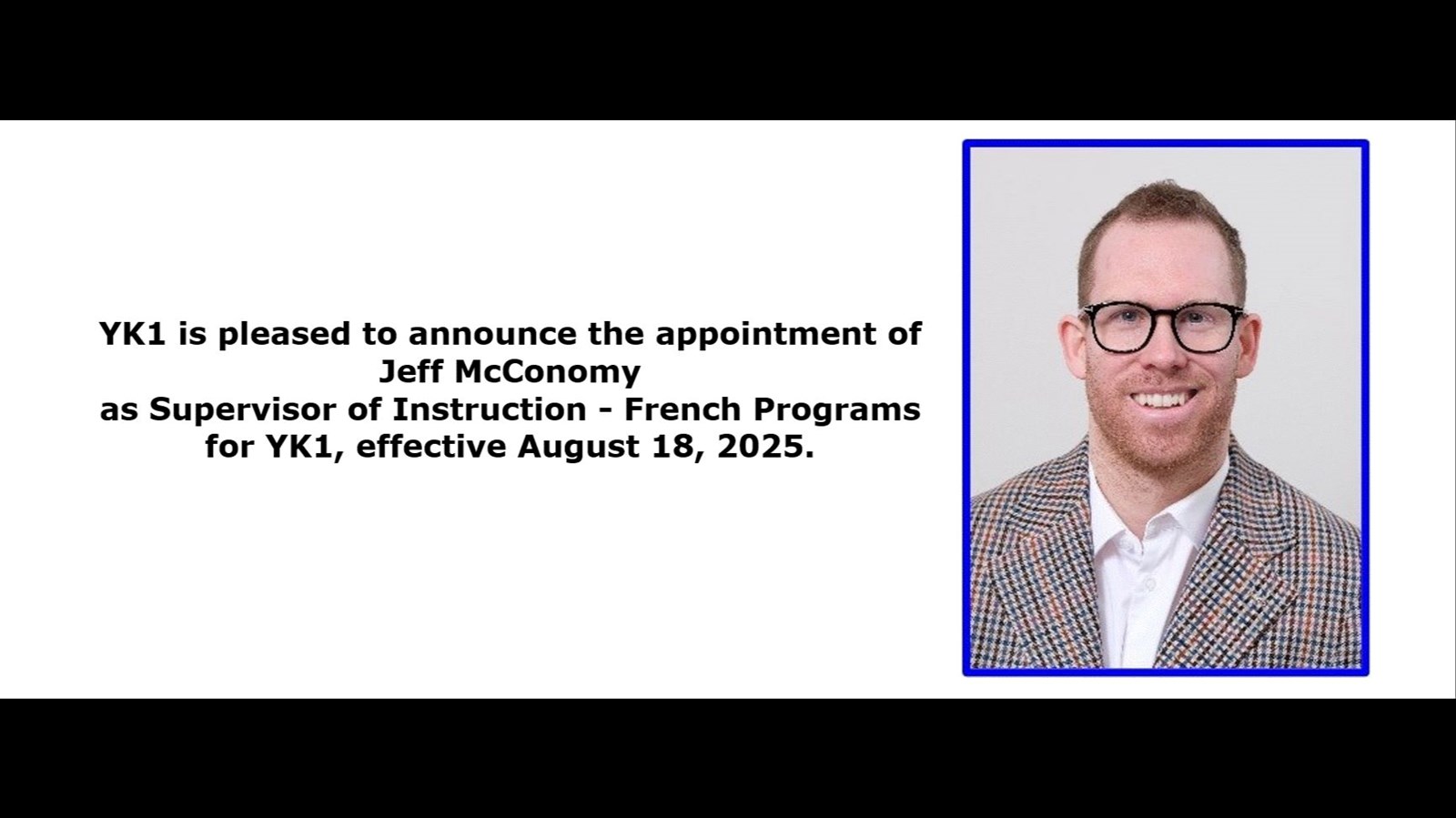 appointment JMcConomy
